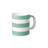 W.M Bartleet & Sons 1 Pint Porcelain Stripe Mug - Sage Green