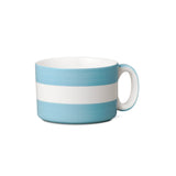 W.M Bartleet & Sons 0.8 Pint Wide Porcelain Stripe Mug - Duck Egg Blue