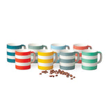 W.M Bartleet & Sons Porcelain Stripe Espresso Mug - Ocean Grey