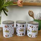 Alex Clark Tea, Coffee & Sugar Canisters - Marvellous Moggies