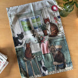 Alex Clark 100% Cotton Tea Towel - Cats In The Kitchen