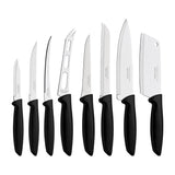 Tramontina 8-Piece Kitchen Knife Set - Black