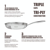 Tramontina Grano 3-Ply Stainless Steel 20cm Frying Pan