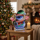 Premier 30cm USB LED Infinity Mirror - Snowman With Gloves