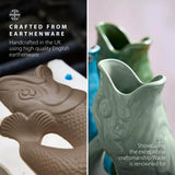 Wade Fish Earthenware 0.6 Litre Gluggle Jug - Sage