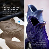 Wade Fish Earthenware 1.2 Litre Gluggle Jug - Cobalt