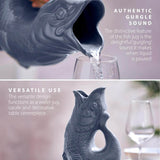 Wade Fish Earthenware 1.2 Litre Gluggle Jug - French Grey