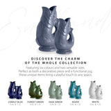 Wade Fish Earthenware 1.2 Litre Gluggle Jug - French Grey