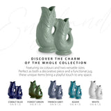 Wade Fish Earthenware 1.2 Litre Gluggle Jug - Sage