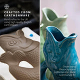 Wade Fish Earthenware 1.2 Litre Gluggle Jug - Agave