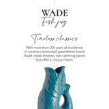Wade Fish Earthenware 1.2 Litre Gluggle Jug - Agave