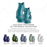 Wade Fish Earthenware 1.2 Litre Gluggle Jug - Agave