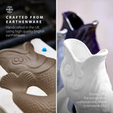 Wade Fish Earthenware 0.6 Litre Gluggle Jug - White