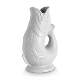 Wade Fish Earthenware 1.2 Litre Gluggle Jug - White