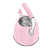 Smeg 50's Retro Style WKF01 Whistling Stove Top Kettle - Pink