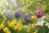 Elite Tins Arts & Crafts Mini Hanging Egg Shaped Tin - Assorted