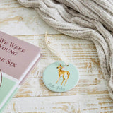 Wrendale Designs Little Wren Porcelain Hanging Ornament - Hello Baby