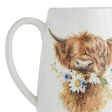 Wrendale Designs by Hannah Dale Fine China Posy Jug - Daisy Coo - Highland Cow