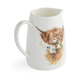 Wrendale Designs by Hannah Dale Fine China Posy Jug - Daisy Coo - Highland Cow