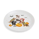 Wrendale Designs by Hannah Dale 21cm Fine China Coupe Plate - Halloween Party