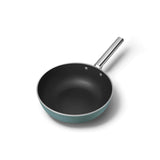 Smeg Cookware 30cm Non-Stick Ceramic Coated Wok - Matte Emerald Green