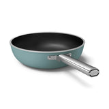 Smeg Cookware 30cm Non-Stick Ceramic Coated Wok - Matte Emerald Green