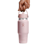 Hydro Flask 710ml Wide Mouth Travel Bottle With Flex Straw Cap - Trillium Pink
