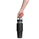 Hydro Flask 946ml Wide Mouth Travel Bottle With Flex Straw Cap - Tonal Black