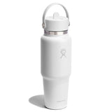 Hydro Flask 946ml Wide Mouth Travel Bottle With Flex Straw Cap - Tonal White