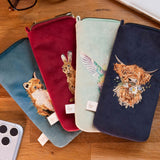 Wrendale Designs by Hannah Dale Embroidered Glasses Pouch - Daydreamer - Fox