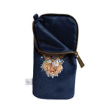 Wrendale Designs by Hannah Dale Embroidered Glasses Pouch - Daisy Coo - Highland Cow