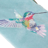 Wrendale Designs by Hannah Dale Embroidered Glasses Pouch - Wisteria Wishes - Hummingbird