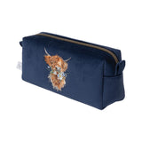 Wrendale Designs by Hannah Dale Embroidered Make Up Brush Bag - Daisy Coo - Highland Cow