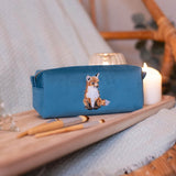 Wrendale Designs by Hannah Dale Embroidered Make Up Brush Bag - Daydreamer - Fox