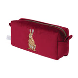 Wrendale Designs by Hannah Dale Embroidered Make Up Brush Bag - Golden Hour - Hare
