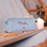 Wrendale Designs by Hannah Dale Embroidered Make Up Brush Bag - Wisteria Wishes - Hummingbird