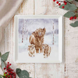 Wrendale Designs by Hannah Dale Fine China 23cm Square Plate - Highland Star