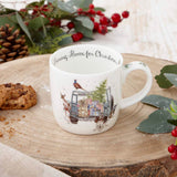 Wrendale Designs by Hannah Dale Fine China Mug - Driving Home For Christmas
