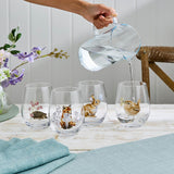 Wrendale Designs by Hannah Dale Set of 4 Animal Tumbler Glasses