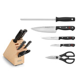 Wüsthof Gourmet 6-Piece Knife Block Set - Beech