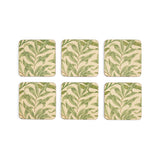 Morris & Co Willow Bough Set Of Six Coasters - Green