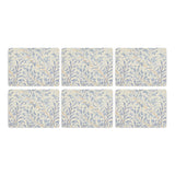Morris & Co Willow Bough Set Of Six Placemats - Blue