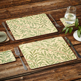 Morris & Co Willow Bough Set Of Six Placemats - Green
