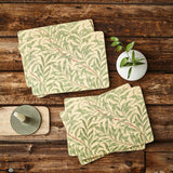 Morris & Co Willow Bough Set Of Six Placemats - Green