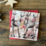 Alex Clark Pack Of 8 Christmas Cards - Reindeer Herd