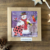 Alex Clark Pack Of 8 Christmas Cards - Snowman