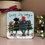 Alex Clark Christmas Coaster - Crazy Dog Lady