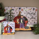 Alex Clark Christmas Coaster - Crazy Cat Lady
