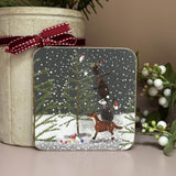 Alex Clark Christmas Coaster - Decorating The Tree