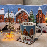 Alex Clark Christmas 50cm Cushion - Gingerbread Village